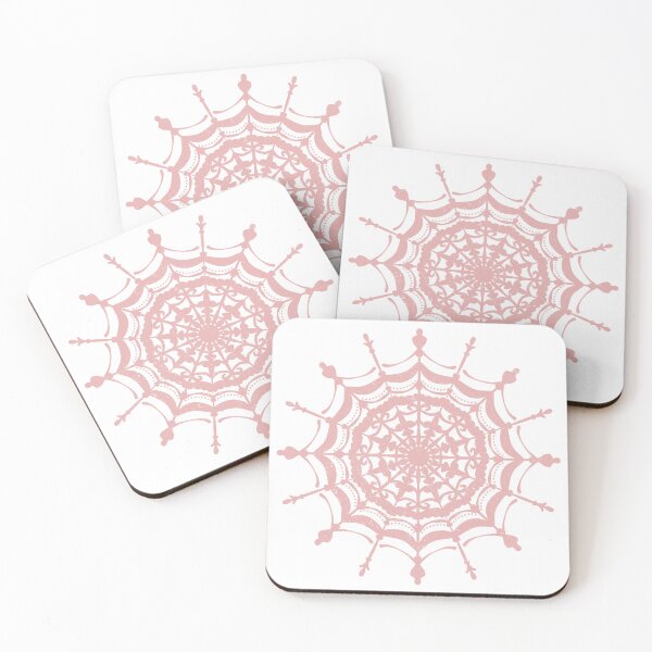 Item preview, Victorian Lace Spider Web Mandala - Snow + Rose designed and sold by Irene Estelle.