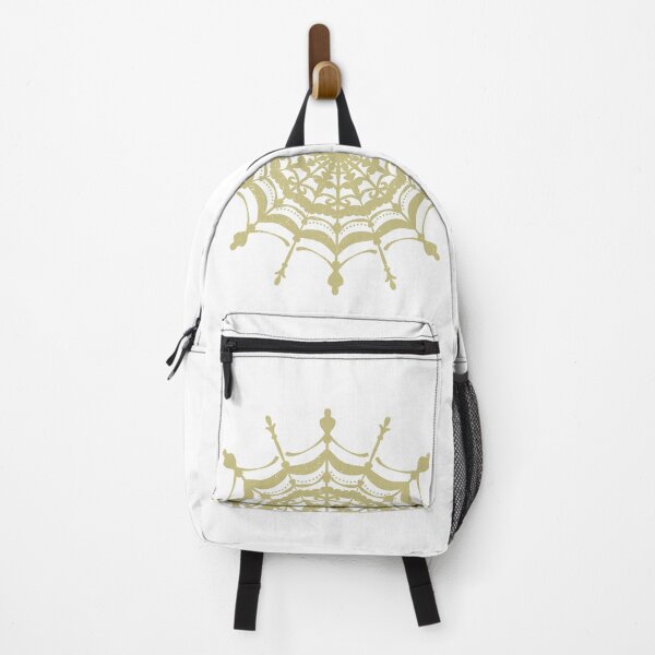 Item preview, Victorian Lace Spider Web Mandala - Snow + Gold designed and sold by Irene Estelle.