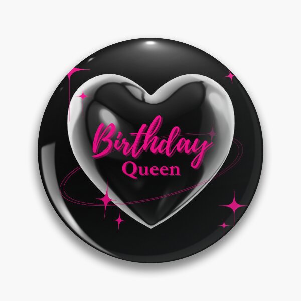 Item preview, Birthday Queen squad Girl party pink heart balloon y2k 90s designed and sold by TNwandesignart.