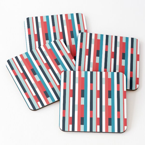 Item preview, Minimalist Elegance Red, Blue, and White Stripes designed and sold by 89BLACK.