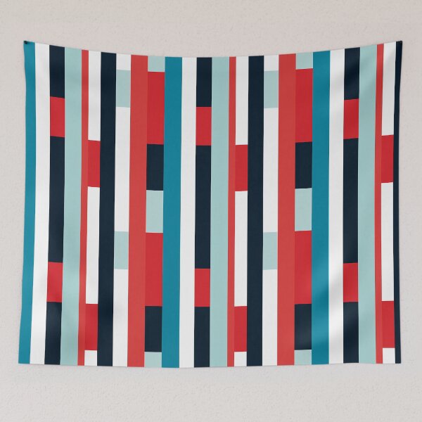 Item preview, Minimalist Elegance Red, Blue, and White Stripes designed and sold by 89BLACK.