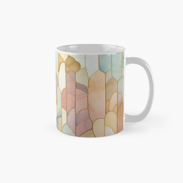 Artikelvorschau, Geometrisches abstraktes Muster aus pastellfarbenem Glas entworfen und verkauft von GoeCentric.