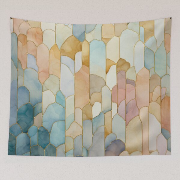 Item preview, Pastel Stain Glass Geometric Abstract Pattern designed and sold by GoeCentric.