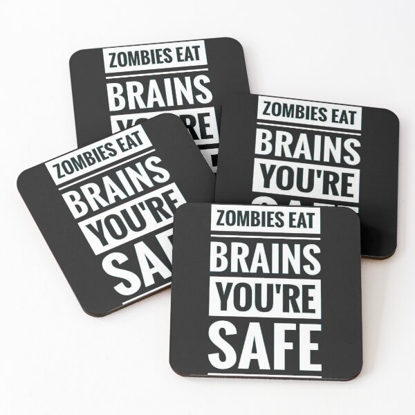 Item preview, Zombies Eat Brains, You're Safe. Funny Halloween Gift designed and sold by Vicky021.