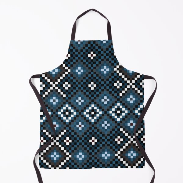 Item preview, Patchwork quilting pattern in white and blue squares designed and sold by Carlos Gudino.