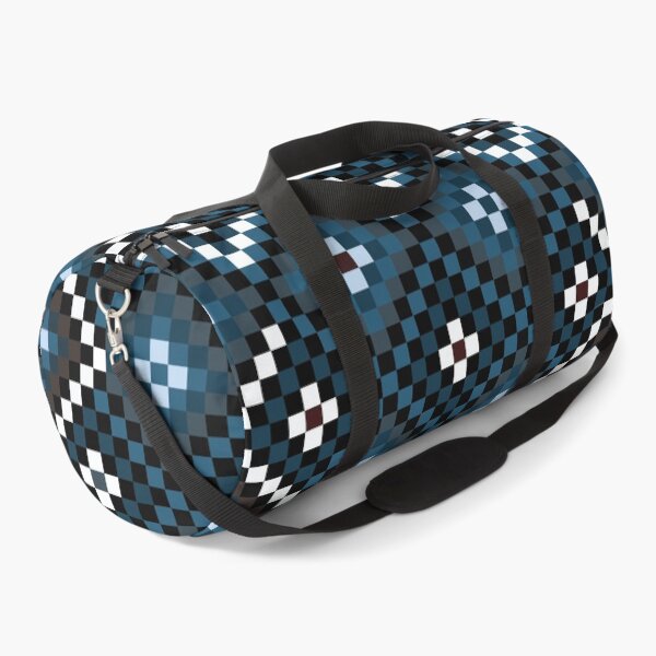 Item preview, Patchwork quilting pattern in white and blue squares designed and sold by Carlos Gudino.