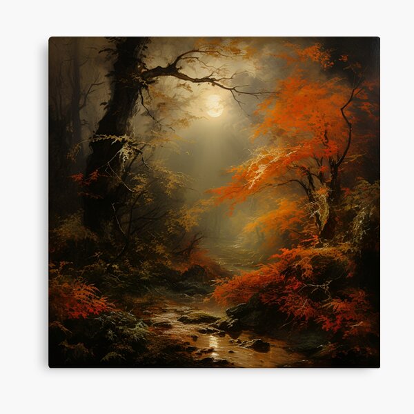 Item preview, Sunrise, or sunset, in a forest drawn by an impressionist designed and sold by PetroliniVideo.