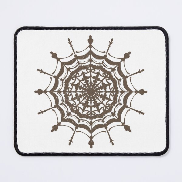 Artikelvorschau, Victorian Lace Spider Web Mandala - Snow + Earth entworfen und verkauft von Irene Estelle.