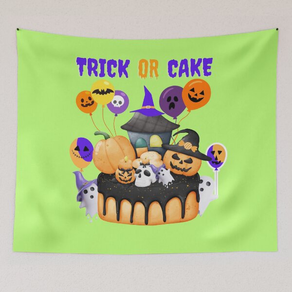 Item preview, Happy Halloween (trick or treat) Halloween cake designed and sold by Stickboutique.