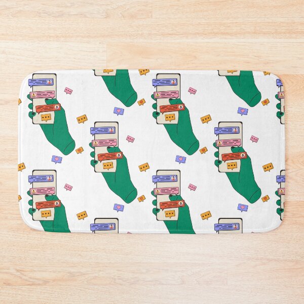 Item preview, Hand holding phone with short messages, icons and emoticons designed and sold by Innamalinka.