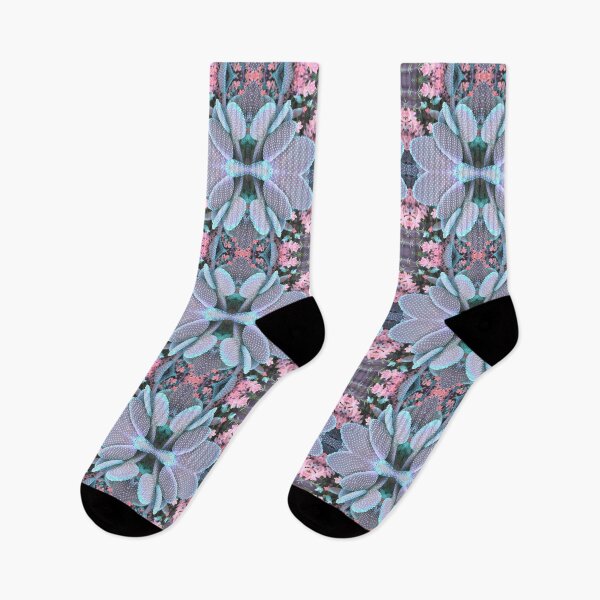 Item preview, Cacti Flowers Photo Pattern Blue designed and sold by vallisrowe.