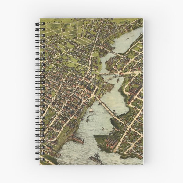 Item preview, Vintage Pictorial Map of Bridgeport CT (1875) designed and sold by BravuraMedia.