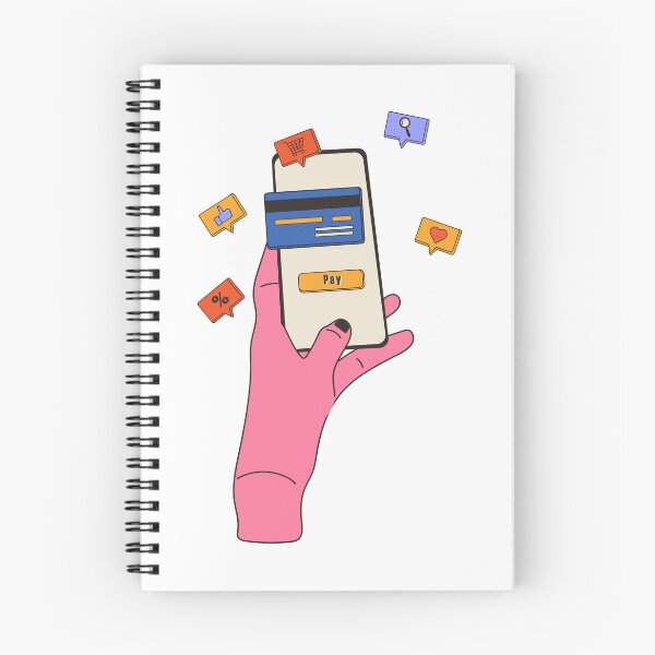 Item preview, Hand holding phone with pay on screen and decorative 	 designed and sold by Innamalinka.