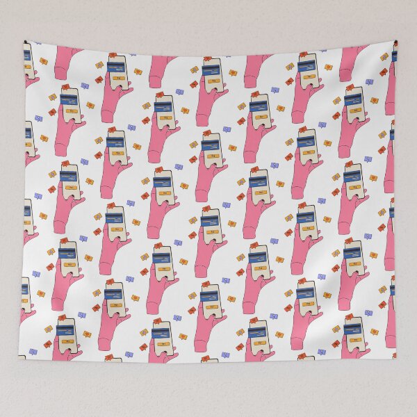 Item preview, Hand holding phone with pay on screen and decorative 	 designed and sold by Innamalinka.
