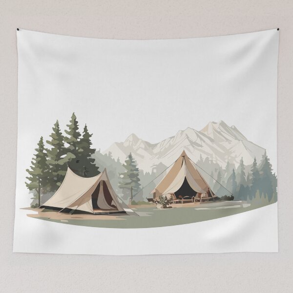 Item preview, Escapada de acampada en el bosque abrazando la naturaleza designed and sold by Gooddaycanvas.
