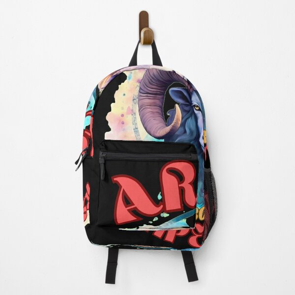 Aries Zodiac Backpack For Kids and Adults / Ram Horoscope Laptop order Backpack / Travel Backpack / Aries Rucksack / Best Custom Printed Backpack