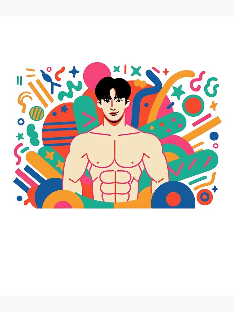 Pure Wonho: Ab-tastic K-Pop Artistry Sticker for Sale by Aryabek