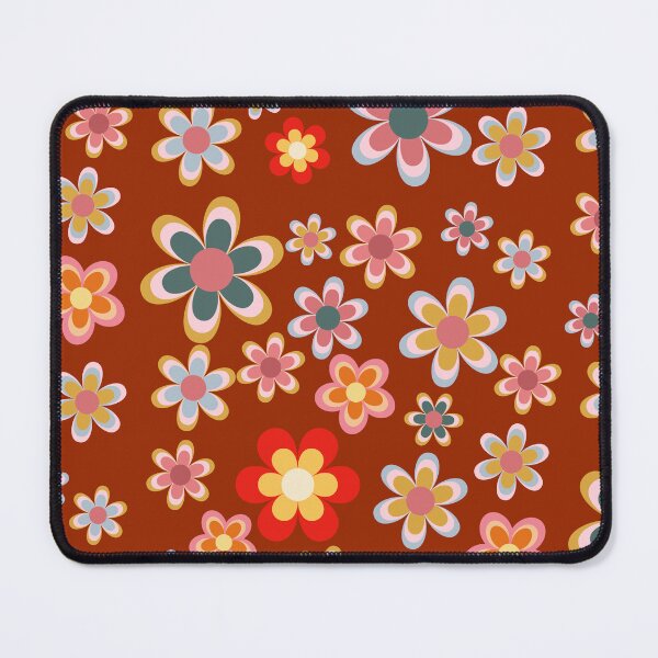 Item preview, Groovy daisy pattern red yellow tones designed and sold by Marellyssv.