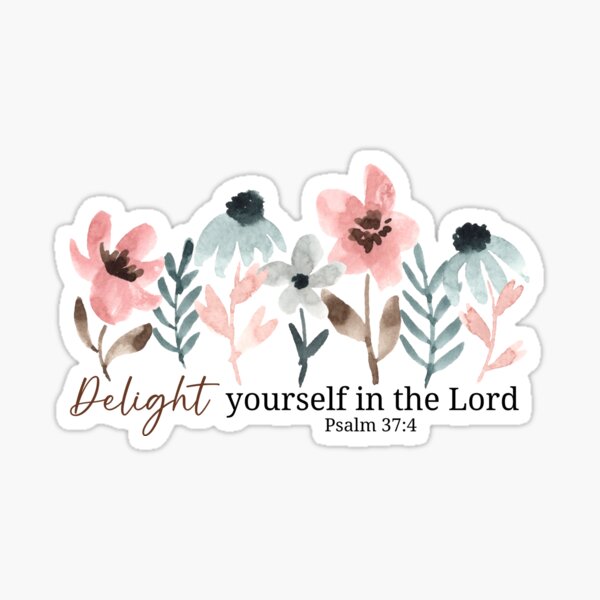 Item preview, Delight Yourself in the Lord Florals designed and sold by Alexandra  Green.