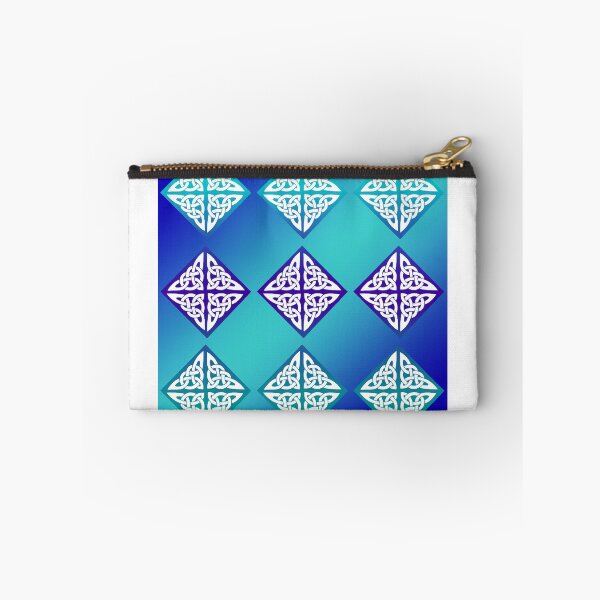 Item preview, Geometric Celtic Design in Turquoise, Blue and White designed and sold by Margaret MacGillivray.