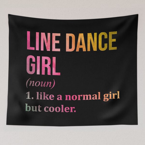 Item preview, Line Dance Girl Definition Line Dancing in Watercolor designed and sold by XCIV.