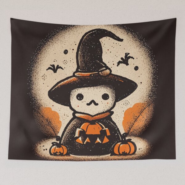Item preview, Little ghost wizard on Halloween designed and sold by D- Day.