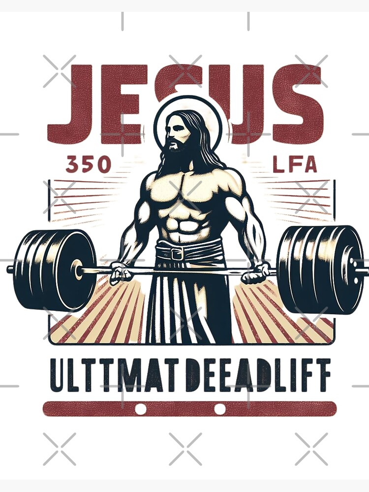 Funny Jesus Christian Weight Lifting Men Women Gym Gag Gifts T-Shirt 