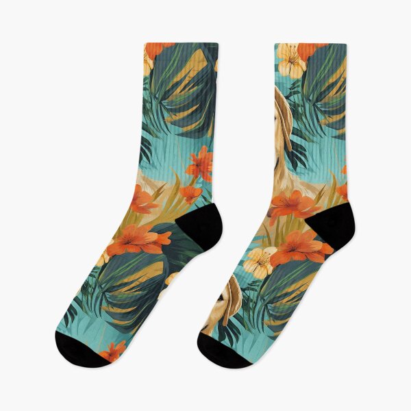 Item preview, Sunny Days with a Golden Retriever Tropical Labrador designed and sold by NikkofTime.