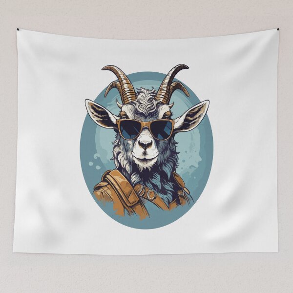 Item preview, Horns of Glory Presenting the Magnificent Great Horned Goat Army designed and sold by Gooddaycanvas.