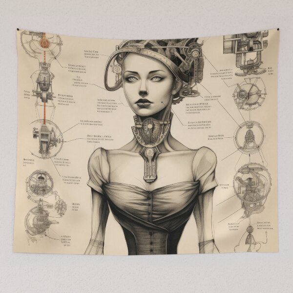 Item preview, Woman Blue Print designed and sold by VisionDuke.