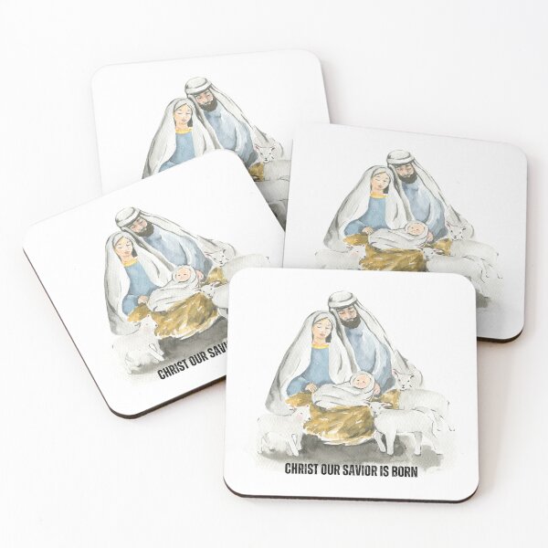 Item preview, Watercolor Nativity Christ Our Savior is Born designed and sold by ANewGlory.