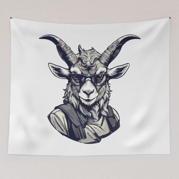 Item preview, Horns of Glory Presenting the Magnificent Great Horned Goat Army designed and sold by Gooddaycanvas.