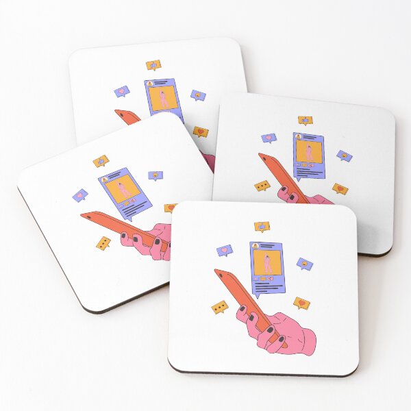 Item preview, Hand holding phone with Social media post, blogging.  designed and sold by Innamalinka.
