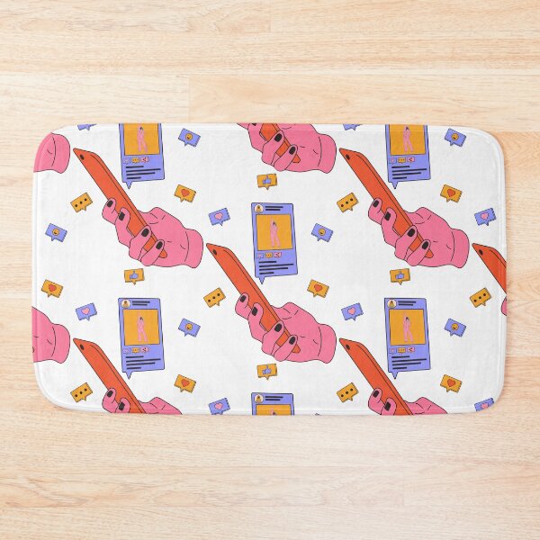 Item preview, Hand holding phone with Social media post, blogging.  designed and sold by Innamalinka.