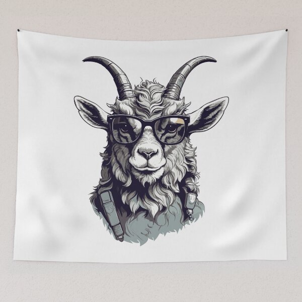 Item preview, Horns of Glory Presenting the Magnificent Great Horned Goat Army designed and sold by Gooddaycanvas.