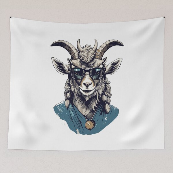 Item preview, Horns of Glory Presenting the Magnificent Great Horned Goat Army designed and sold by Gooddaycanvas.