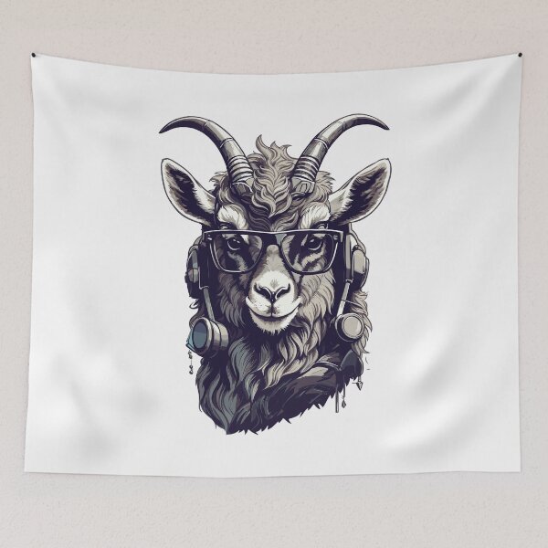 Item preview, Horns of Glory Presenting the Magnificent Great Horned Goat Army designed and sold by Gooddaycanvas.