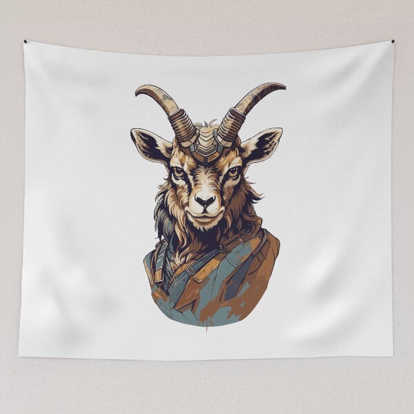 Item preview, Horns of Glory Presenting the Magnificent Great Horned Goat Army designed and sold by Gooddaycanvas.