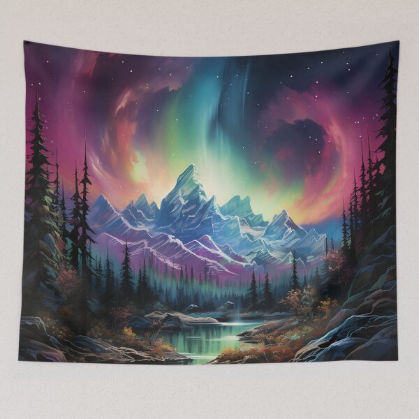 Item preview, Aurora borealis light landscape 2 designed and sold by Art by Lilia.