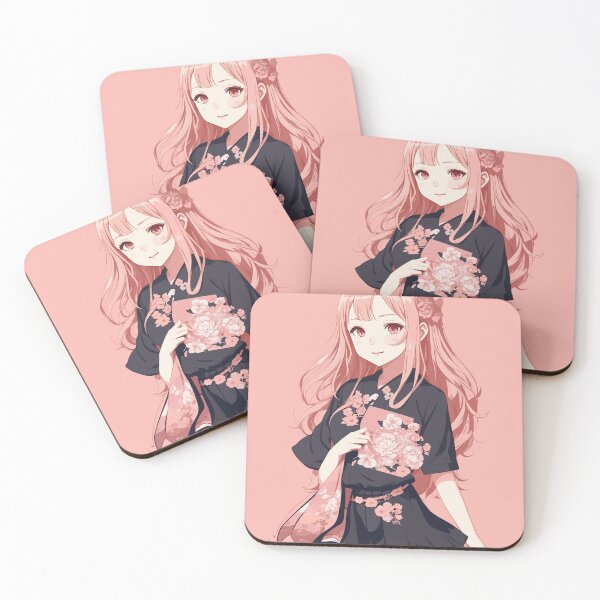 Item preview, Chika Fujiwara with flowers designed and sold by InkInspiratons.