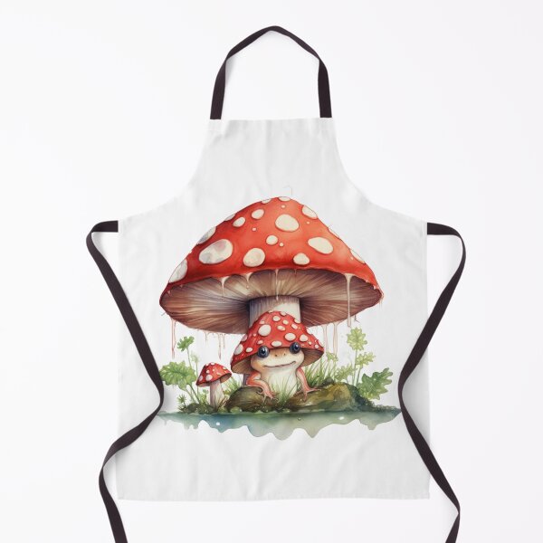 Item preview, Crazy mushroom frog under mushroom umbrella cottagecore designed and sold by OliveAndSnow.