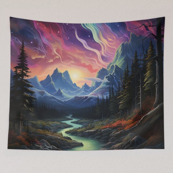 Item preview, Aurora borealis light landscape 4 designed and sold by Art by Lilia.