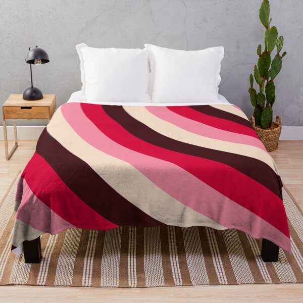 Item preview, Pink Beige Curve Stripes Pattern designed and sold by TheArtism.