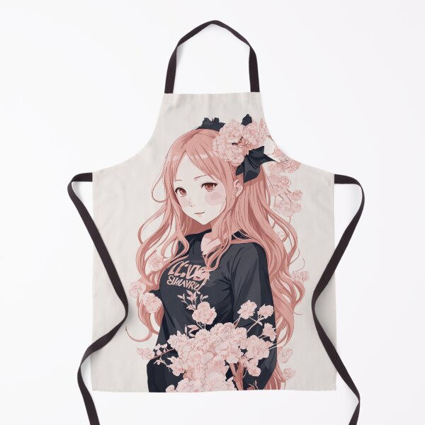 Item preview, Chika Fujiwara with flowers designed and sold by InkInspiratons.