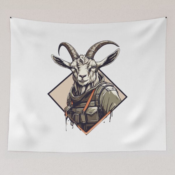 Item preview, Horns of Glory Presenting the Magnificent Great Horned Goat Army designed and sold by Gooddaycanvas.