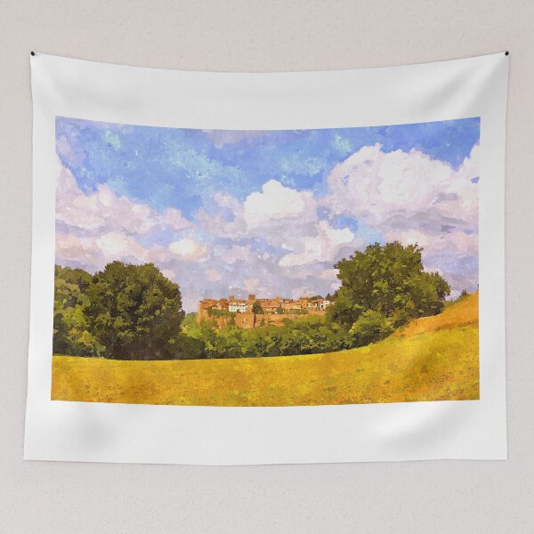 Item preview, View Of The Village From A Field Of Wheat designed and sold by Giuseppe Cocco.