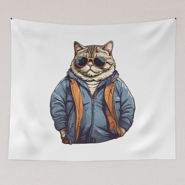 Item preview, Chubby Chic Showcasing the Unforgettable Chubby Cat designed and sold by Gooddaycanvas.