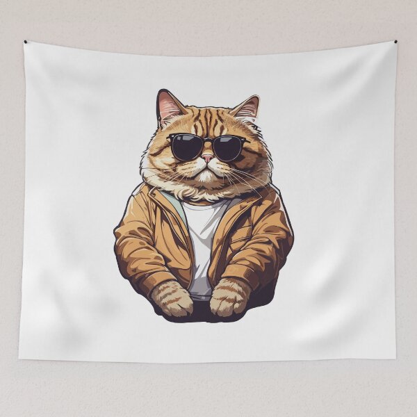 Item preview, Chubby Chic Showcasing the Unforgettable Chubby Cat designed and sold by Gooddaycanvas.