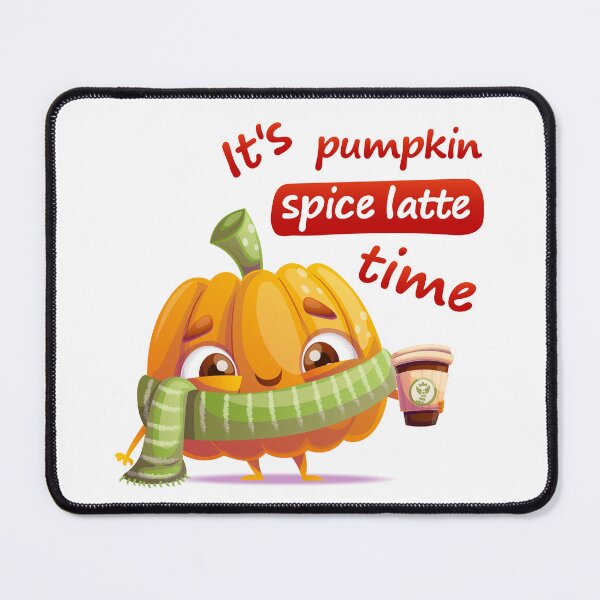 Item preview, Cute pumpkin with coffee with scarf with inscription designed and sold by EnysLis.