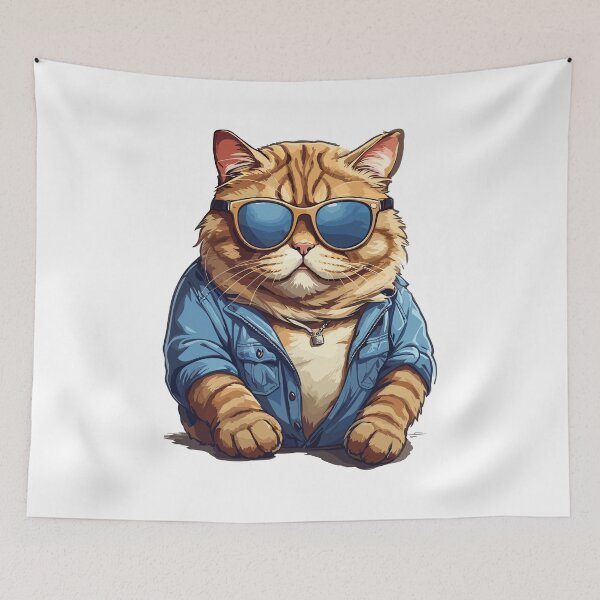 Item preview, Chubby Chic Showcasing the Unforgettable Chubby Cat designed and sold by Gooddaycanvas.